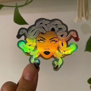 3/$20 Vinyl Medusa Holographic Sticker | Medusa | Holographic |